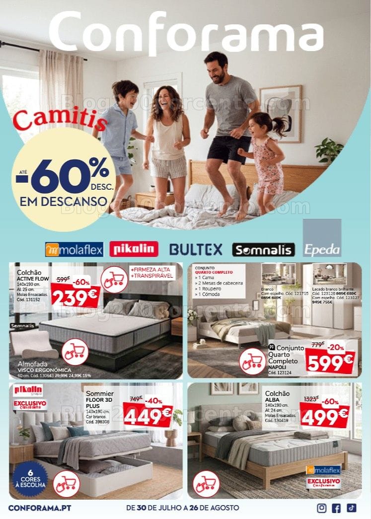Antevisão Folheto CONFORAMA Promoções de 30 julho a 26 agosto